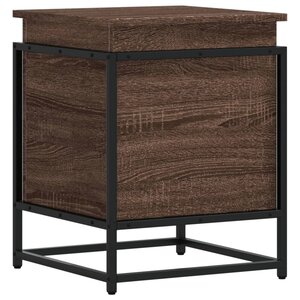 vidaXL Boîte de rangement avec couvercle chêne marron bois ingénierie