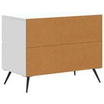 vidaXL Cabinet de chevet Blanc 62 x 34 5 x 47 5 cm Bois d'ingénierie