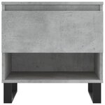 vidaXL Table basse gris béton 50x46x50 cm bois d'ingénierie