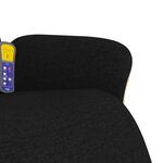 vidaXL Fauteuil inclinable de massage avec repose-pieds noir tissu