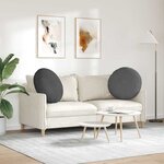 vidaXL Coussins de siège 2 Pièces Gris foncé Ø 80 cm