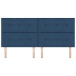 vidaXL Tête de lit LED avec des lumières à LED Bleu 200 cm Polyester