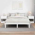 vidaXL Table d'appoint 2 Pièces Blanc 40 5 x 40 x 45 cm Bois d'ingénierie