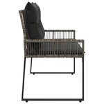 vidaXL Banc extérieur 2 -Seater 4 pc 110 x 59 x 82 cm polyrotin