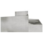 vidaXL Cache-pot de jardin Argent 100 x 100 x 50 cm Acier inoxydable
