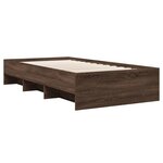 vidaXL Cadre de lit sans matelas chêne marron 90x190cm bois ingénierie