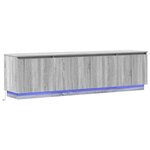 vidaXL Meuble TV avec LED Sonoma gris 180 x 38 x 49 cm