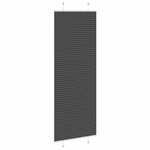 vidaXL Store plissé noir 70x200 cm largeur du tissu 69 4 cm polyester