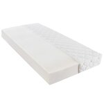 vidaXL Lit avec matelas Blanc Similicuir 140 x 200 cm