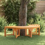 vidaXL Banc d'Arbre Marron 160 x 160 x 45cm Bois massif d'Eucalyptus