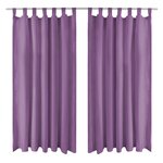 vidaXL Rideau occultant avec boucles 2 Pièces 140 x 225 cm Lilas