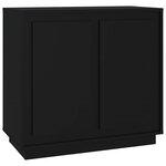 vidaXL Buffet noir 80x34x75 cm bois d'ingénierie