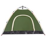 vidaXL Tente de camping 3 personnes vert libération rapide