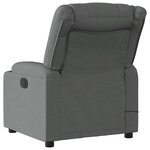 vidaXL Fauteuil de massage inclinable gris foncé tissu