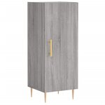 vidaXL Buffet Sonoma gris 34 5x34x90 cm Bois d'ingénierie