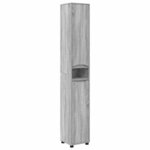 vidaXL Cabinet de salle de bain Gris Sonoma 30 5 x 30 x 195 cm
