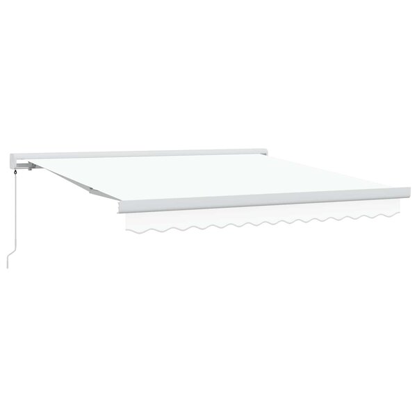 vidaXL Auvent rétractable Blanc 350 x 250 cm Toile et Aluminium