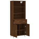 vidaXL Buffet haut Chêne marron 69 5x34x180 cm Bois d'ingénierie