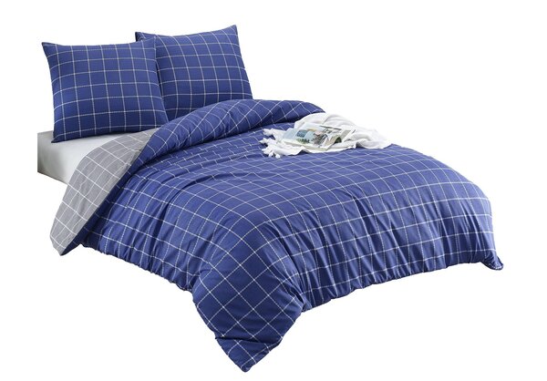 Parure de lit bleue TRENDY 240 x 220 cm