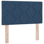 vidaXL Lit à ressort avec matelas & éclairage LED bleu 120x200 cm Tissu