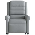 vidaXL Fauteuil inclinable Gris clair Tissu