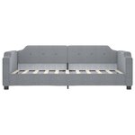 vidaXL Lit de jour avec lit gigogne gris clair 90x190 cm tissu