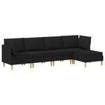 vidaXL Canapé modulaire avec rangement 5 Pièces Noir Tissu