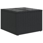 vidaXL Salon de jardin 4 Pièces avec coussins noir résine tressée