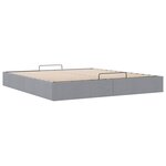 VidaXL Cadre de lit ottoman sans matelas gris clair 200x200 cm tissu