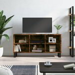 vidaXL Meuble TV chêne fumé 103 5x30x50 cm bois d'ingénierie