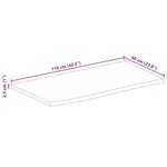 vidaXL Dessus de table à bord vivant 110x60x2 5cm bois massif manguier