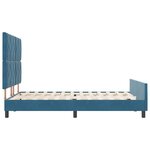 vidaXL Cadre de lit avec tête de lit Bleu foncé 140 x 190 cm Velours