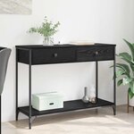 vidaXL Table console Chêne noir 100 x 34 5 x 75 cm Bois d'ingénierie