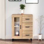 vidaXL Buffet chêne sonoma 69 5x34x90 cm bois d'ingénierie