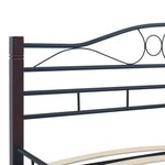 vidaXL Cadre de lit sans matelas et tête de lit noir 160x200 cm métal