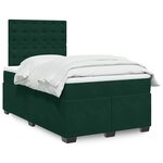 vidaXL Sommier à lattes de lit avec matelas vert foncé 120x190 cm