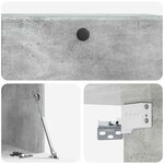 vidaXL Meuble TV mural 78 5 x 41 x 30 cm Gris béton Bois d'ingénierie