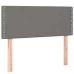 vidaXL Sommier à lattes de lit matelas LED gris foncé 120x190 cm tissu