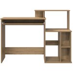 vidaXL Bureau avec rangement Chêne artisanal 120 5 x 44 x 88 5 cm Bois d'ingénierie