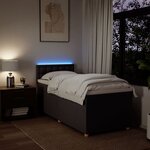 vidaXL Sommier à lattes de lit avec matelas Marron foncé 90x200 cm