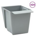 vidaXL Caisses à fleurs pour palettes Euro 24 Pièces Gris clair