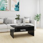Vidaxl table basse gris brillant 90x60x42 5 cm aggloméré