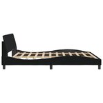 vidaXL Cadre de lit sans matelas noir 180x200 cm tissu