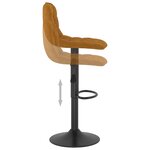 vidaXL Tabourets de bar lot de 2 marron velours
