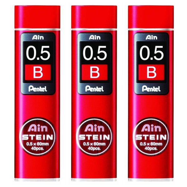 Etui de 40 Mines 0 5 mm AIN STEIN C275 dureté B x 3 PENTEL