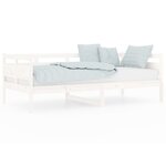 vidaXL Lit de jour Blanc Bois massif de pin 90x190 cm