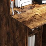 vidaXL Bureau Chêne fumé 71 5 x 31 5 x 106 5 cm Bois d'ingénierie