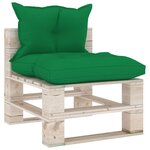 Vidaxl salon de jardin palette 8 pièces avec coussins bois de pin