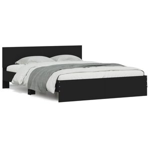 vidaXL Cadre de lit sans matelas noir 140x200 cm