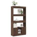 vidaXL Buffet haut chêne marron 92x33x180 cm bois d'ingénierie